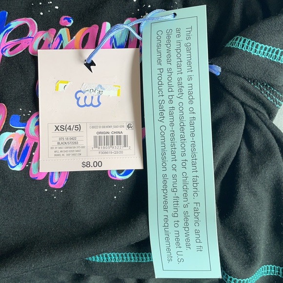 More Than Magic Girls Party Prints Pajama Top XS - Picture 6 of 6